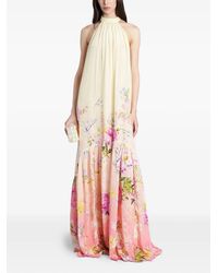 Hemant & Nandita - Floral-Print Braided-Halterneck Maxi Dress - Lyst