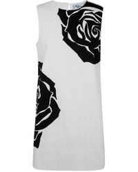 Blugirl Blumarine - Abito Corto Con Stampa A Fiori - Lyst