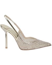 Le Silla - Gilda Crystal-Embellished Slingback Pumps - Lyst