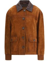Valstar - Suede Buttoned Jacket - Lyst