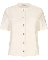 Max Mara - Stretch Cotton Canvas Jacket - Lyst