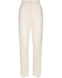 Dolce & Gabbana - Dolce & Gabbana Lace Trousers - Lyst