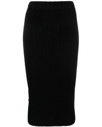 Issey Miyake - Spongy Plissé Pencil Skirt - Women's - Cotton/polyester - Lyst