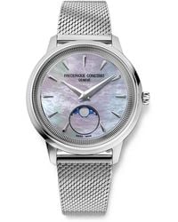 Frederique Constant - Moneta Moonphase 34Mm Watch - Lyst