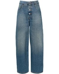 MM6 by Maison Margiela - Wide-Leg Denim Jeans - Lyst