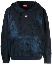 DIESEL - Sudadera Destroyed Con Capucha - Lyst