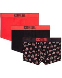 DIESEL - Damien-Gft Drie Boxershorts Met Kersenlogo - Lyst