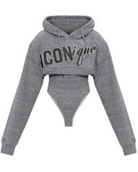 DSquared² - Logo-Patch Hoodie Body - Lyst