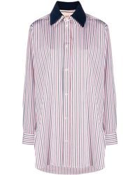 Plan C - Stripe Long-sleeved Shirt - Lyst