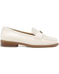 Michael Kors - Lex Leather Logo Loafers - Lyst