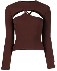 ROKH - Ribbed Cut-out Top - Lyst