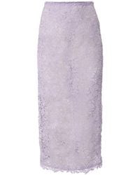 Carolina Herrera - Floral-lace Midi Skirt - Lyst