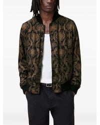 AllSaints - Ribbed-Collar Reversible Bomber Jacket - Lyst