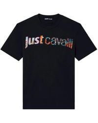 Just Cavalli - Logo-Print Cotton T-Shirt - Lyst