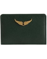 Zadig & Voltaire - Zv Pass Grained Leather Cardholder - Lyst