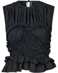 Cecilie Bahnsen - Uphi Ruffle-detail Sleeveless Top - Lyst
