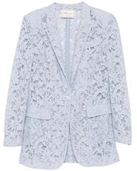 Blumarine - Lace Single-Breasted Blazer - Lyst