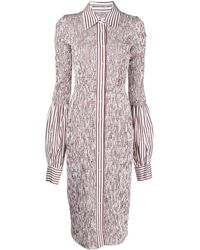 Alexander Wang - Ruched Stripe-print Shirt Dress - Lyst