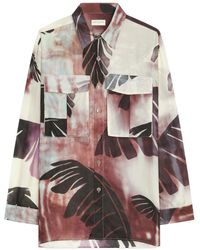 Dries Van Noten - Printed Oversized Silk Shirt - Lyst