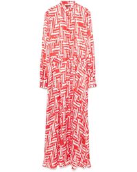 Kiton - Maxi-Jurk Met Geometrische Print - Lyst