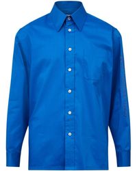 MM6 by Maison Martin Margiela - Pointed-Collar Button-Up Shirt - Lyst