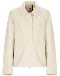 K-Way - Logo-Plaque Collar Jacket - Lyst