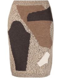 Moschino - Intarsia Knit-Pattern Pencil Skirt - Lyst