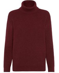 Brunello Cucinelli - Maglione A Coste Con Collo Alto - Lyst