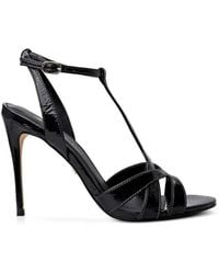 Carrano - Patent-Effect T-Bar Sandals - Lyst