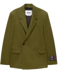 MSGM - Blazer À Boutonnière Croisée - Lyst