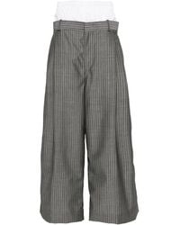 Hed Mayner - Pinstriped Pleated Trousers - Lyst