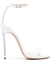 Casadei - Blade Marta 125Mm Leather Sandals - Lyst