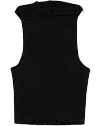 Rick Owens - Ribbed Hooded Vest - Lyst