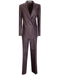 Tagliatore - Traje A Rayas Con Doble Botonadura - Lyst