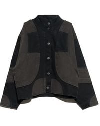 Bimba Y Lola - Two-Tone Denim Oversize Jacket - Lyst