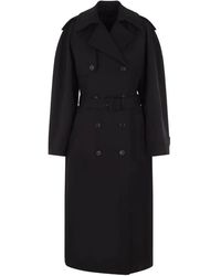 Balenciaga - Pussy-bow Double-breasted Trench Coat - Lyst