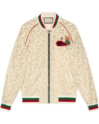gucci flower velvet bomber jacket
