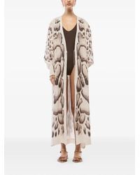 Yukio - Giraffe-Print Puff-Sleeve Robe - Lyst