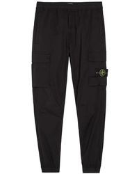Stone Island - 3100033 Stretch Organic Broken Twill Cotton 'Old' Effect Cargo Pants - Lyst