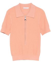 Patrizia Pepe - Zip-Fastening Polo Top - Lyst