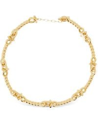 Ferragamo - Twisted Chain Gancini Necklace - Lyst