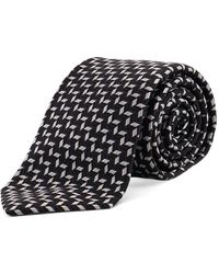 Giorgio Armani - Geometric-Pattern Silk Tie - Lyst