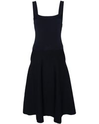 P.A.R.O.S.H. - Knitted Flared Midi Dress - Lyst