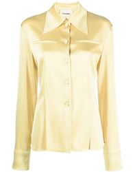 Nanushka - Blouse Met Oversized Kraag - Lyst