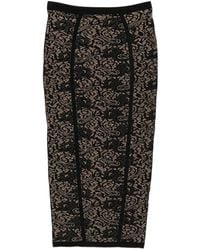 Elisabetta Franchi - Knitted Midi Skirt - Lyst