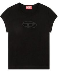 DIESEL - T-Angie T-Shirt Met Uitgesneden Logo - Lyst
