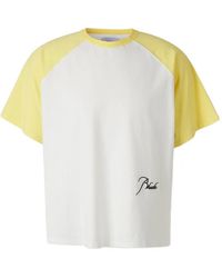 Rhude - Raglan-Sleeve Logo-Print T-Shirt - Lyst