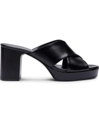 Stuart Weitzman - Dayna Crossover-Straps Platform Sandals - Lyst