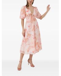 Bardot - V-Neck Midi Dress - Lyst