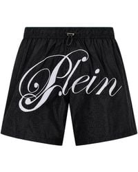 Philipp Plein - Badeshorts Mit Monogrammmuster - Lyst